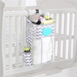 Hanging Diaper Caddy Nursery Organizer Baby Crib Storage Diaper Holder Organizer
